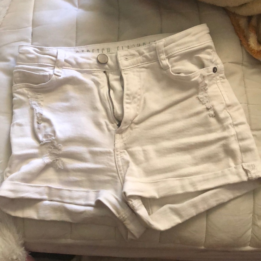 White HighWaisted Shorts